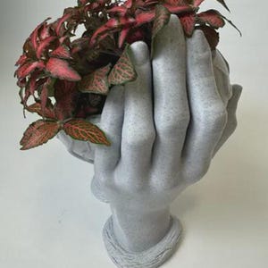 3D Planter STL hand design, artistic succulent pot, digital download STL