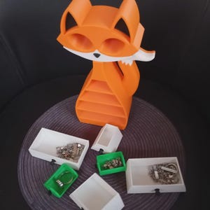 Fox Jewelry Box, 3D Printed Orange Jewelry Organizer