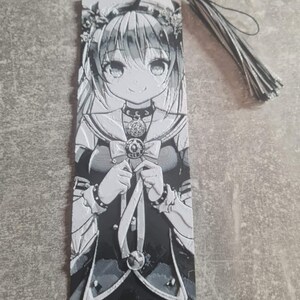 Manga Bookmark 3D Black And White Anime Art, Unique Bookmark Page Marker, Anime Gift, Book Accessories, Gifts For Anime Fans