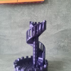 Dnd Dice Tower, 3D Printed Castle, Gray Fantasy Dice Roller