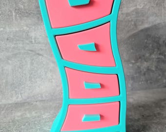 3D Printed Jewellery Box: Blue & Pink Trinket Organizer