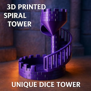 Dnd Dice Tower, 3D Printed Castle, Gray Fantasy Dice Roller