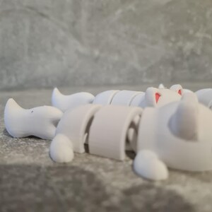 Flexi Kitty Toy – Poseable Kitten Figure, 3D Printed Fidget Pet, Cute Desk Companion Gift