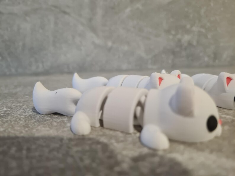 Flexi Kitty Toy – Poseable Kitten Figure, 3D Printed Fidget Pet, Cute Desk Companion Gift