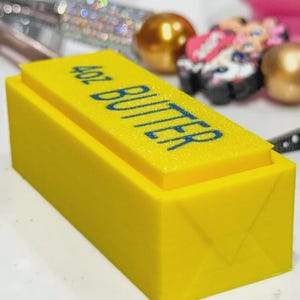 3D Printed Butter Squishy Clicker, Butter Fidget Toy, Desk Clicker, Sensory Fidget, Cute Stress Relief, Gift for Adults & Teens