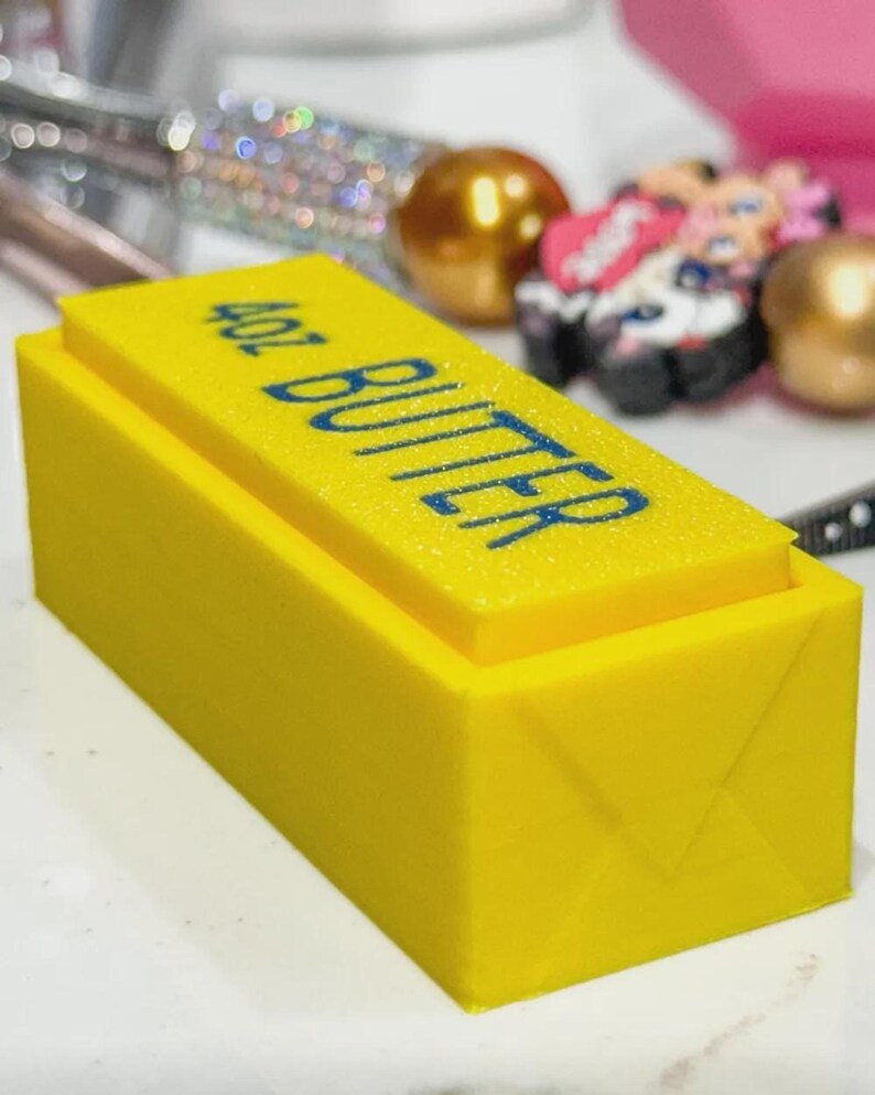 3D Printed Butter Squishy Clicker, Butter Fidget Toy, Desk Clicker, Sensory Fidget, Cute Stress Relief, Gift for Adults & Teens