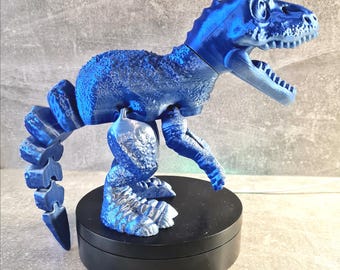 Articulated T-Rex Toy, Flexible Dinosaur Figure, Poseable Desk Toy, 3D Printed Fidget Animal, Unique Gift for Dino Lovers
