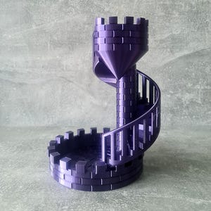 Dnd Dice Tower, 3D Printed Castle, Gray Fantasy Dice Roller