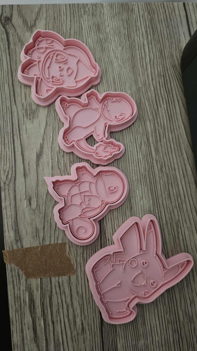 Pikachu STL Files – Anime Cookie Cutter Bundle, Pokémon Baking Kit, Fondant & Clay Cutter Set, Character Cookie STL Download