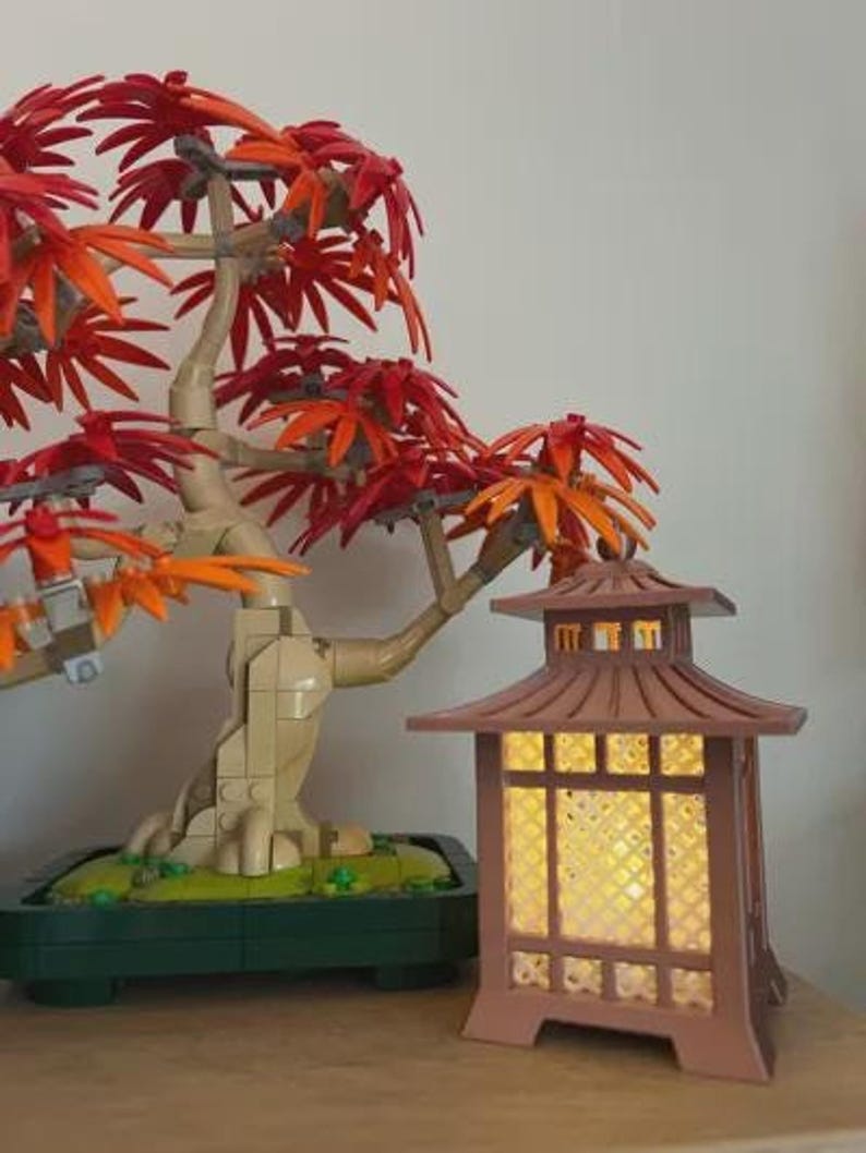Japanese Pagoda Lantern 3D Printed  Mini Zen Garden Decor Japanese Lantern Miniature Desk Ornament  Tabletop Terrain  Unique Gift
