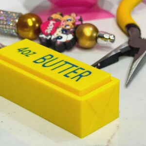 3D Printed Butter Squishy Clicker, Butter Fidget Toy, Desk Clicker, Sensory Fidget, Cute Stress Relief, Gift for Adults & Teens