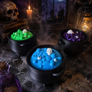 Halloween Cauldron Clicker, 3D printed black fidget, witchy desk decor