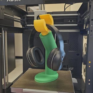 Headphone stand, 3D printed black desk organiser, gaming setup holder multiple colour options