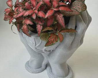 3D-plantenbak STL-handontwerp, artistieke sappige pot, digitale download STL