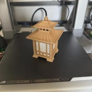 Japanese Pagoda Lantern 3D Printed  Mini Zen Garden Decor Japanese Lantern Miniature Desk Ornament  Tabletop Terrain  Unique Gift