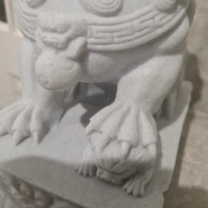 Stone Lion Pair, Feng Shui Entrance Guardian Statues, Fo Dog Doorway Decor, Porch Lion Sculptures, Lucky Home & Garden Altar Decoration