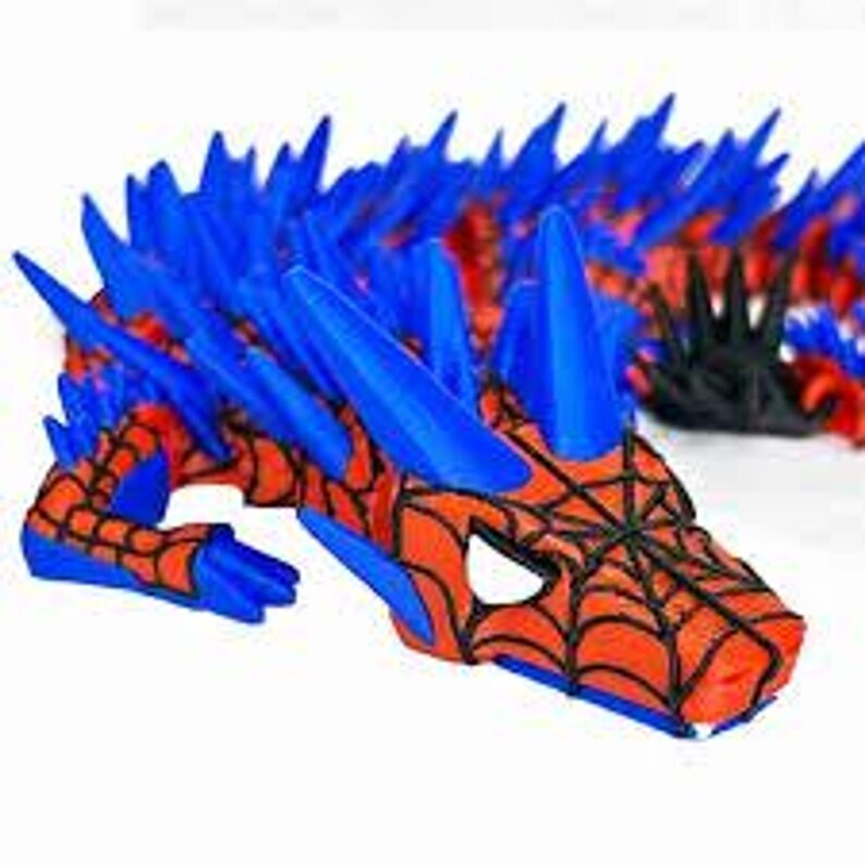 Articulated Dragon Desk Toy, Flexi Dragon Fidget Toy, 3D Printed Dragon Figure, Bendable Dragon Desk Buddy, Superhero Inspired Gift for Teen
