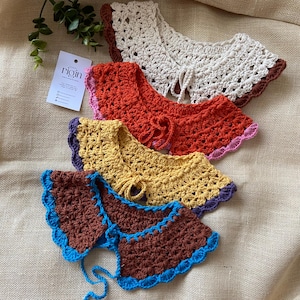 Handmade Crochet Collar: Retro Grannycore Cotton Neckpiece
