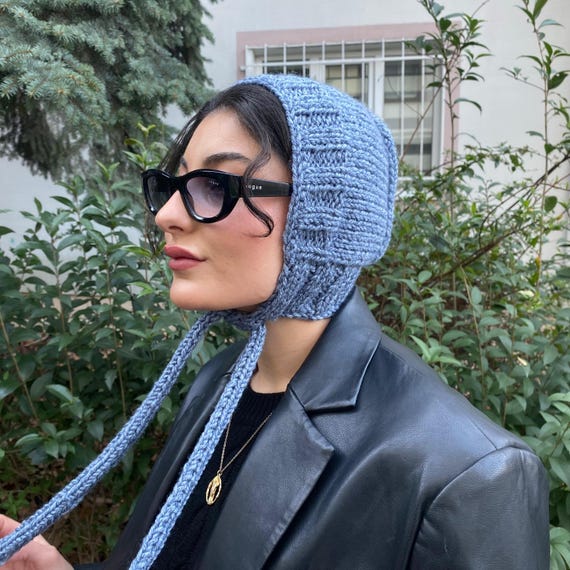 Berretto lavorato a maglia retrò – Cappello invernale fatto a mano