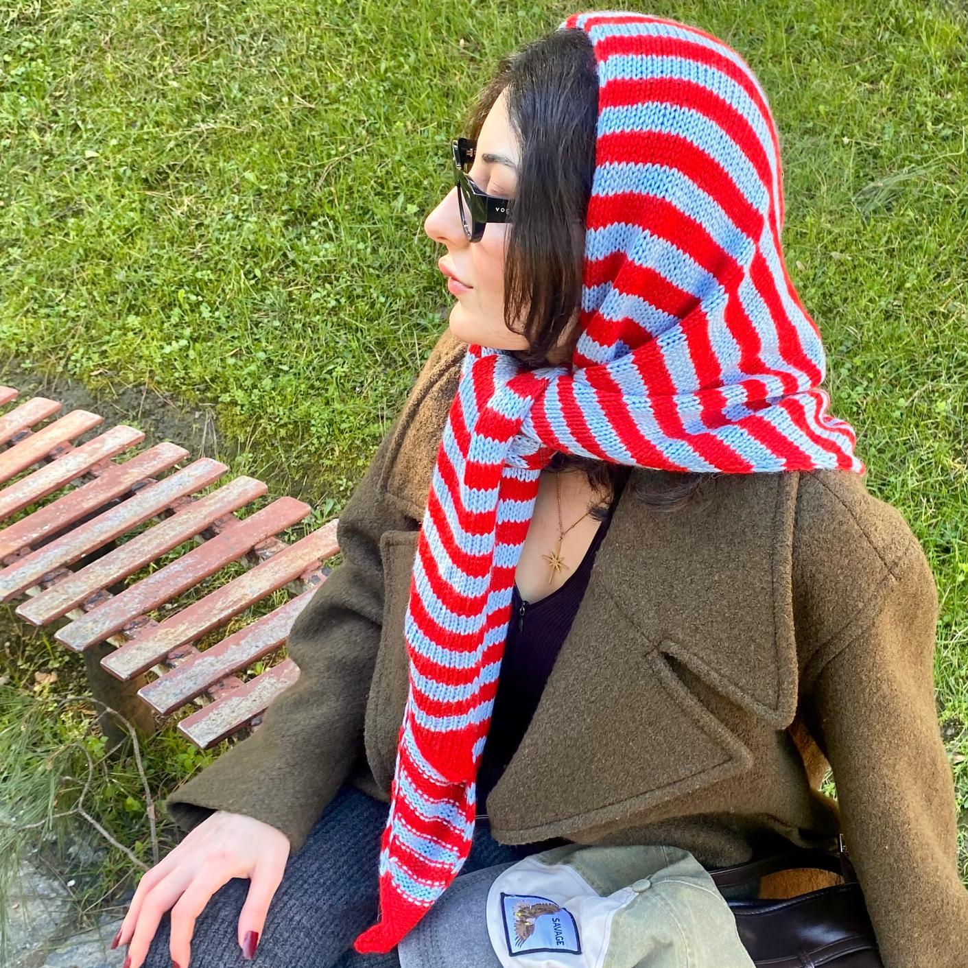 Striped Scarf Y2k - Etsy