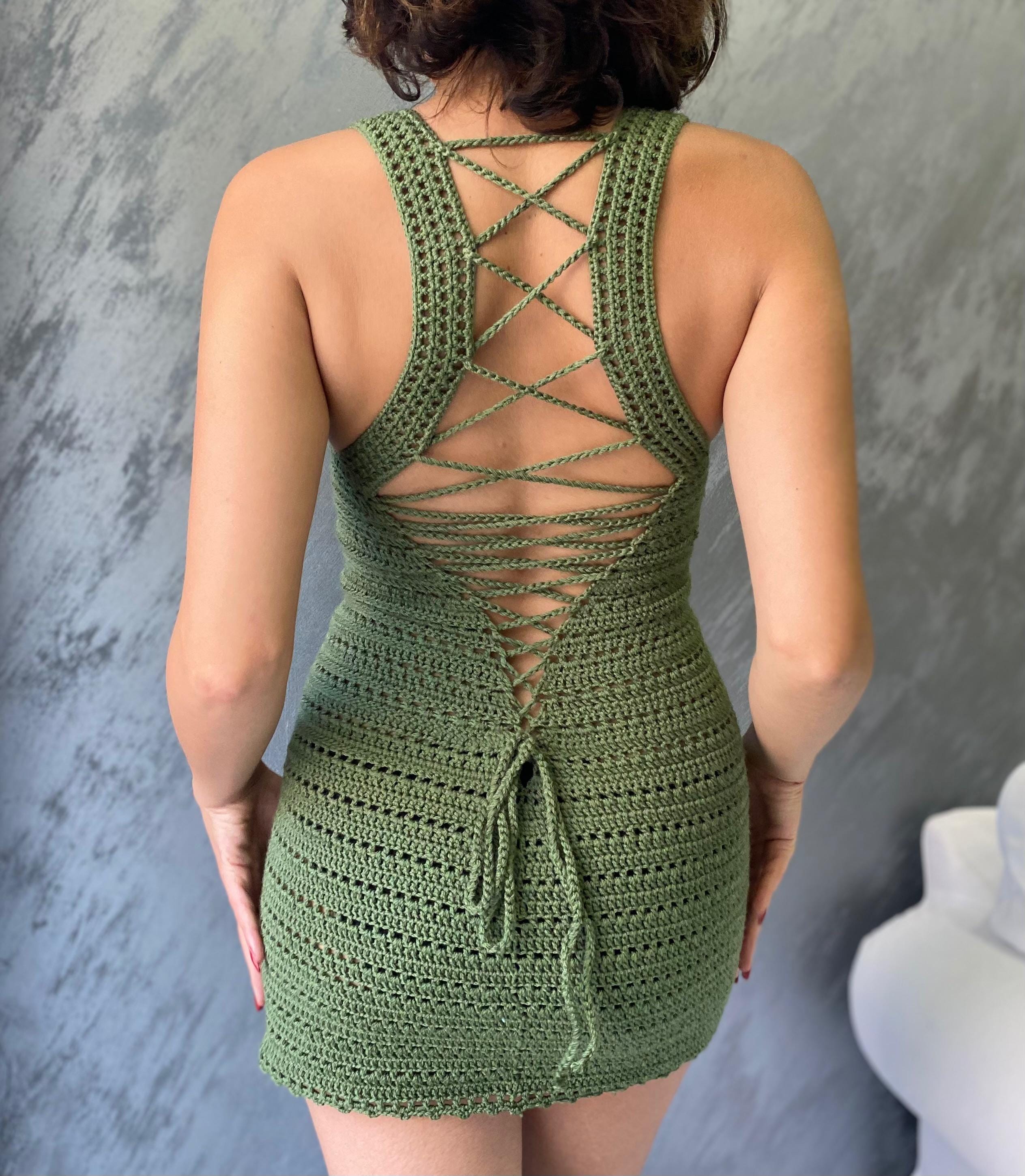 Crochet Backless Dress Pattern - Etsy