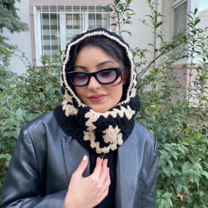 FLOWER GARDEN BALACLAVA（BLACK)irojikake Balaclava Face Mask Ski