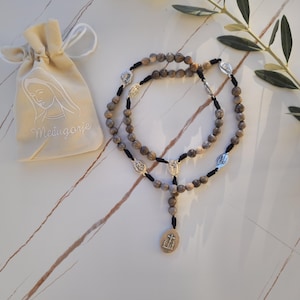 Handmade Seven Sorrows Rosary: Job&#39;s Tears Beads, Medjugorje Chaplet