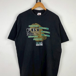 T-shirts promotionnels vintage FBI TOUR DO818