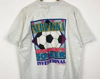 Vintage Nebraska Women Soccer T-Shirts XL DO2121