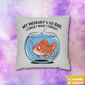 PTSD gift, bipolar present, ADHD gift, anxiety gift, depression present, pillow case &quot;My memory&#39;s so bad, I forget what I forgot.&quot;