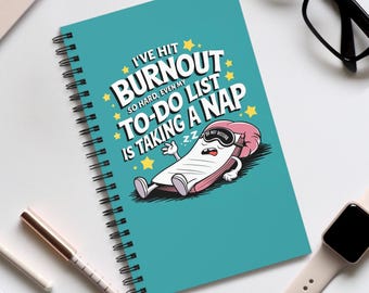 Burnout To-Do List Journal, Mental Health Gift