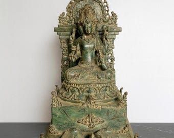 ヴィンテージ ガネーシャ像 18インチ、ブロンズ像、神の像、ガネーシャ