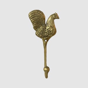 Bronze Chicken Hook, Hook Bronze, Chicken Hook, Wall Decor, Wall Art, Room Decor, Unique, Wall Figurine, Birthday Gift, Brass Animal Hook