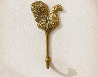 Bronze Chicken Hook, Hook Bronze, Chicken Hook, Wall Decor, Wall Art, Room Decor, Unique, Wall Figurine, Birthday Gift, Brass Animal Hook