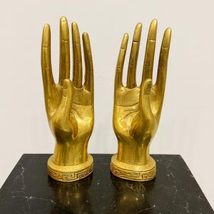 Brass Hand Decoration, Bronze Figurine, Tabletop, Handmade, Ring Holder, Key Holder, Jewelry, Unique, Couple Hand, Room Decor, Hand Set