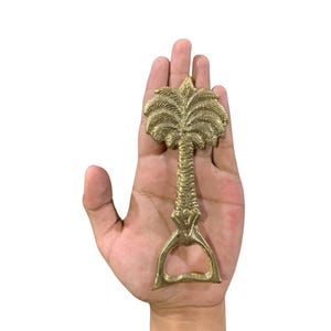 Coconut Tree Bottle Opener Bronze, Bronze Bottle Opener, Unique Bottle Opener, Palm Decoration, Kitchen Decor, Holiday Gift