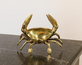 ブロンズ製カニ彫刻 – イタリア製ハンドメイド – 海洋芸術レプリカ