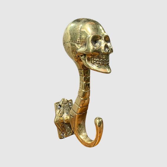 Bronze Skull Hook, Hook Bronze, Skull Hook, Wall Decor, Wall Art