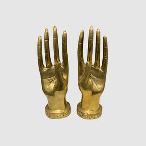 Brass Hand Decoration, Bronze Figurine, Tabletop, Handmade, Ring Holder, Key Holder, Jewelry, Unique, Couple Hand, Room Decor, Hand Set