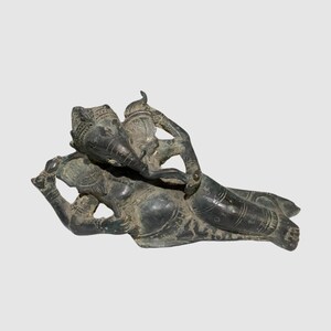 Antique Resting Ganesh Statue, Bronze Statue, Ganesh Figurine, Ganesh Idol, Sleeping Ganesh, Solid Brass, Lord Statue, Hindu God, Handmade