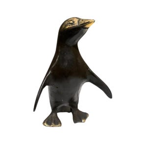 Penguin Standing Bronze Statue, Animal Statue, Animal Bronze, Animal Enthusiast Gift, Home Decor, Office Decor, Unique, Miniature, Gift Idea