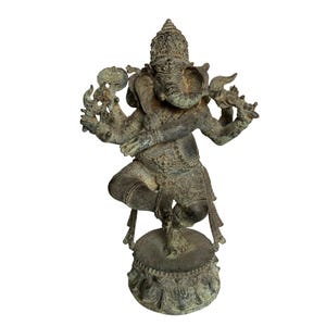 Antique Ganesh Lord Statue 10.5&quot;, Bronze Statue, Lord Statue, Ganesh Idol, Antique Lord, Hindu God, Indian God, Home Decor, Birthday Gift