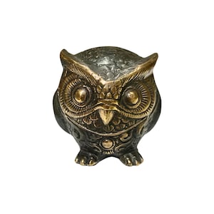 Owl Bronze Statue, Animal Statue, Animal Figurine, Holiday Gift, Brass Owl, Room Decor, Garden Decor, Birthday Gift, Gift for Kids