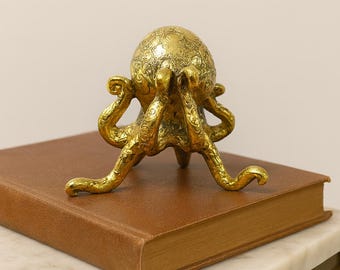 Octopus Statue, Bronze Statue, Animal Statue, Brass Octopus, Ocean Sculpture, Room Decor, Holiday Gift, Birthday Gift, Unique
