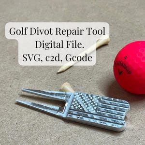 Aluminum Golf Divot Tool CNC Files: SVG, C2D & G-Code (Digital Download)