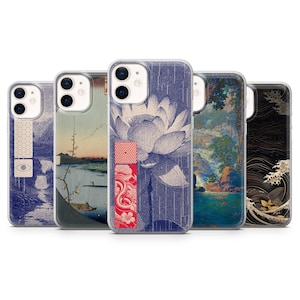 Japanese Art Phone Case Vintage Asia Landscape Cover for iPhone 16, 15, 14, 13, 12, Samsung S24, S23, S22, A15, A14, Pixel 9Pro XL, 8A