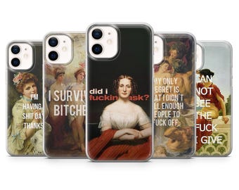 Renaissance Art Phone Case Baroque Painting Meme Cover for iPhone 17Pro, 16, 15, 14, 13,12, Samsung S25,S24,S23Fe,A16,A26,A56, Pixel 10,9Pro