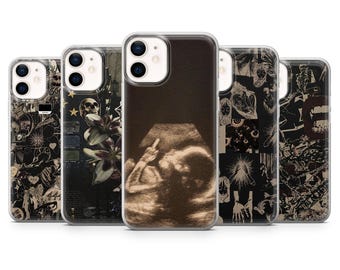 Grunge Core Phone Case Grunge Noir Aesthetic Cover for iPhone 16, 15, 14, 13, 12, Samsung S24, S23, S22, A16, A15, Pixel 9Pro XL, 8A