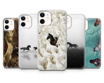 Equestrian Phone Case Horse Lover Animal Cover for iPhone 16, 15, 14, 13, 12, Samsung S24, S23, S22, A16, A15, Pixel 9Pro XL, 8A