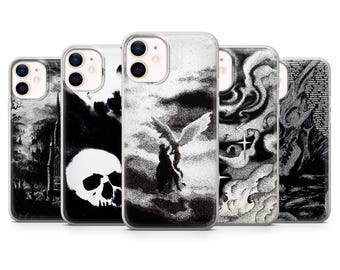 Dark Goth Phone Case Gothic Emo Aesthetic Cover for iPhone 17Pro, 16, 15, 14, 13, 12, Samsung S25, S24, S23Fe, A16, A26, A56, Pixel 10, 9Pro